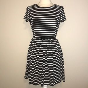 SoLD- Black & White Striped Dress